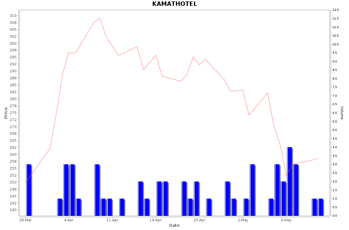 KAMATHOTEL Daily Price Chart NSE Today